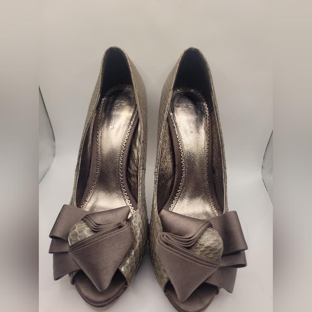 Elegant Brown Bow Women's Shoes